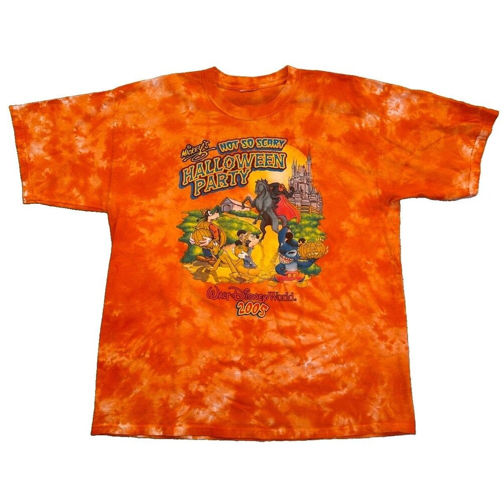 Vintage Disney 2005 Not So Scary Halloween Party Shirt XL? Stitch Tie Dye WDW